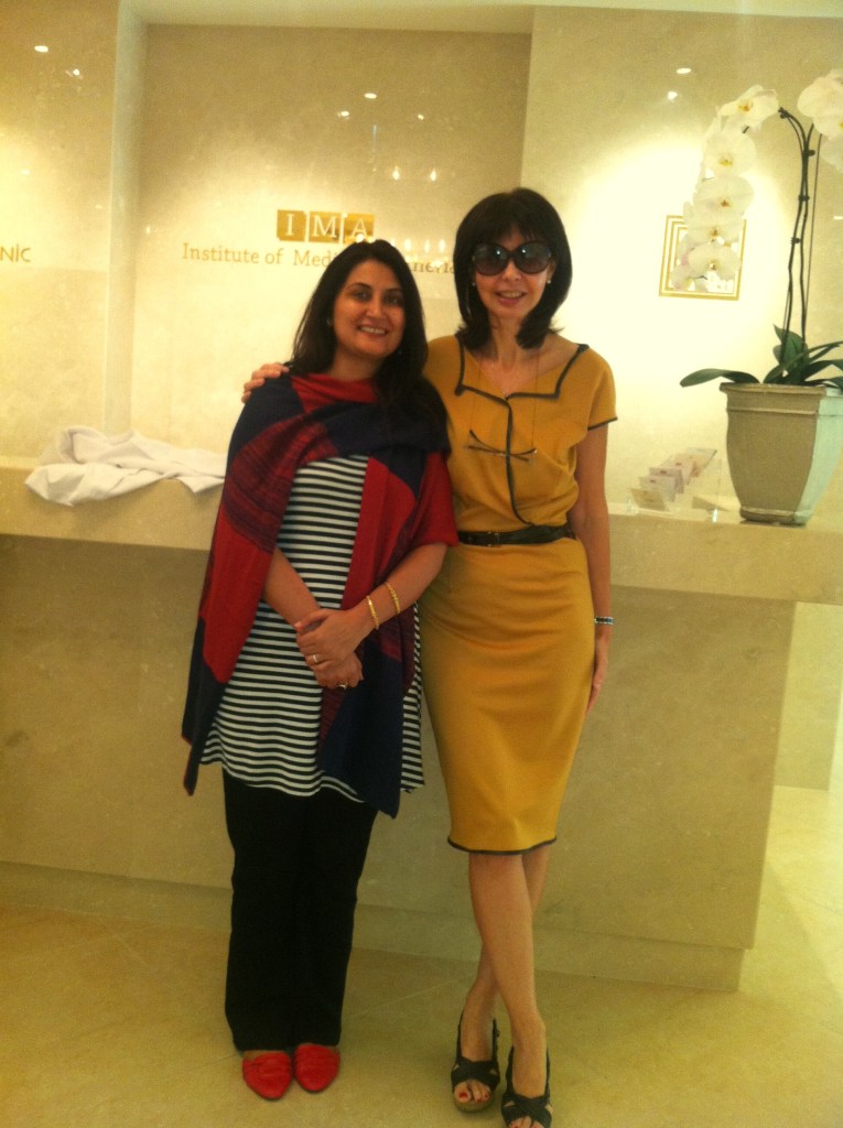 American-trained female laser therapist performs laser hair removal treatments at Boston Aesthetics Lahore, ensuring safe and effective results. Image taken at the Institute of Medical Aesthetics (IMA), Dubai, UAE.