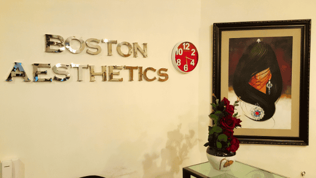 Boston Aesthetics clinic interior, reception